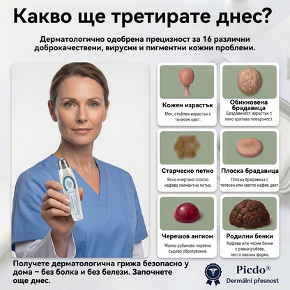 🌱 Официален магазин на водещата марка | 👩‍⚕️𝐏𝐢𝒄𝒅𝒐® 7-дневен серум за премахване на тъмни петна и кожни образувания (безболезнен дизайн с ролковидни топчета; не оставя белези) 🌳